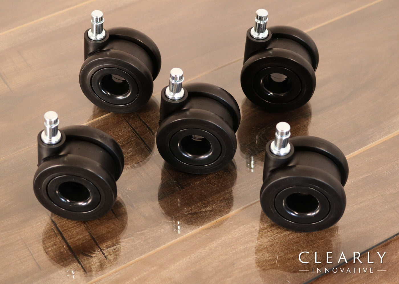 Stealth Desk Chair Casters in Black