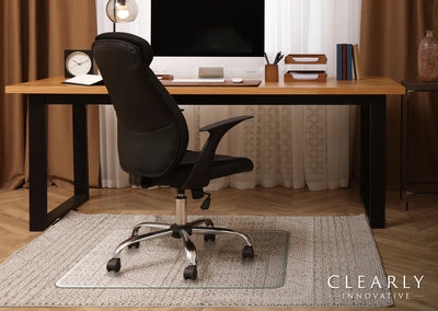 Don't Settle for Cheap Plastic. Step Up to a Beautiful Glass Chair Mat.