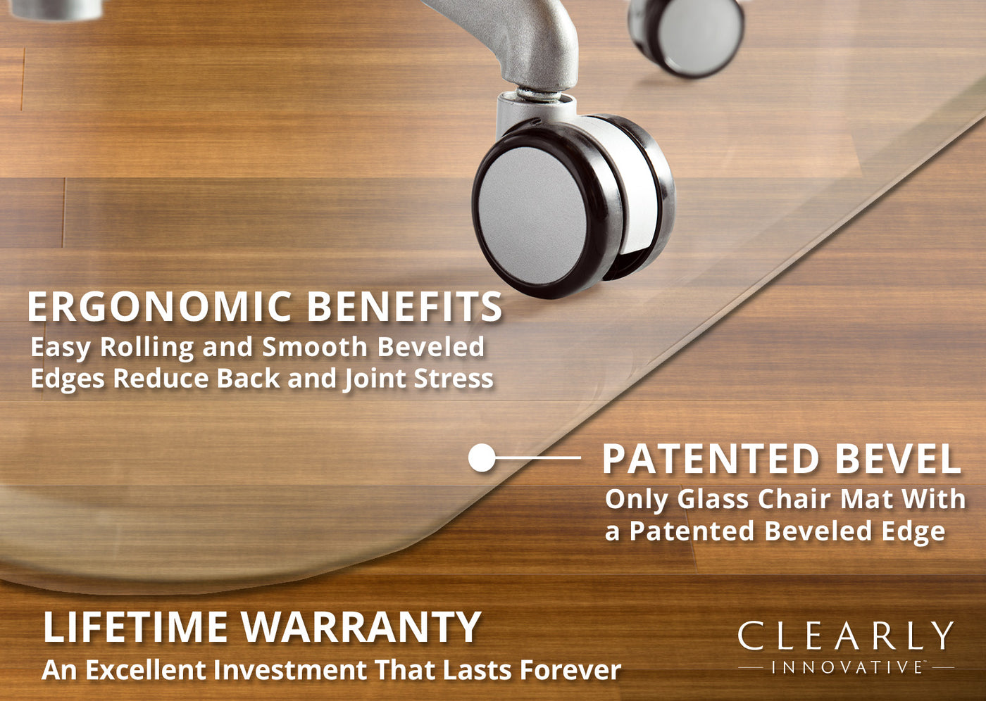 Quality Square Glass Chair Mats | Clearly Innovative