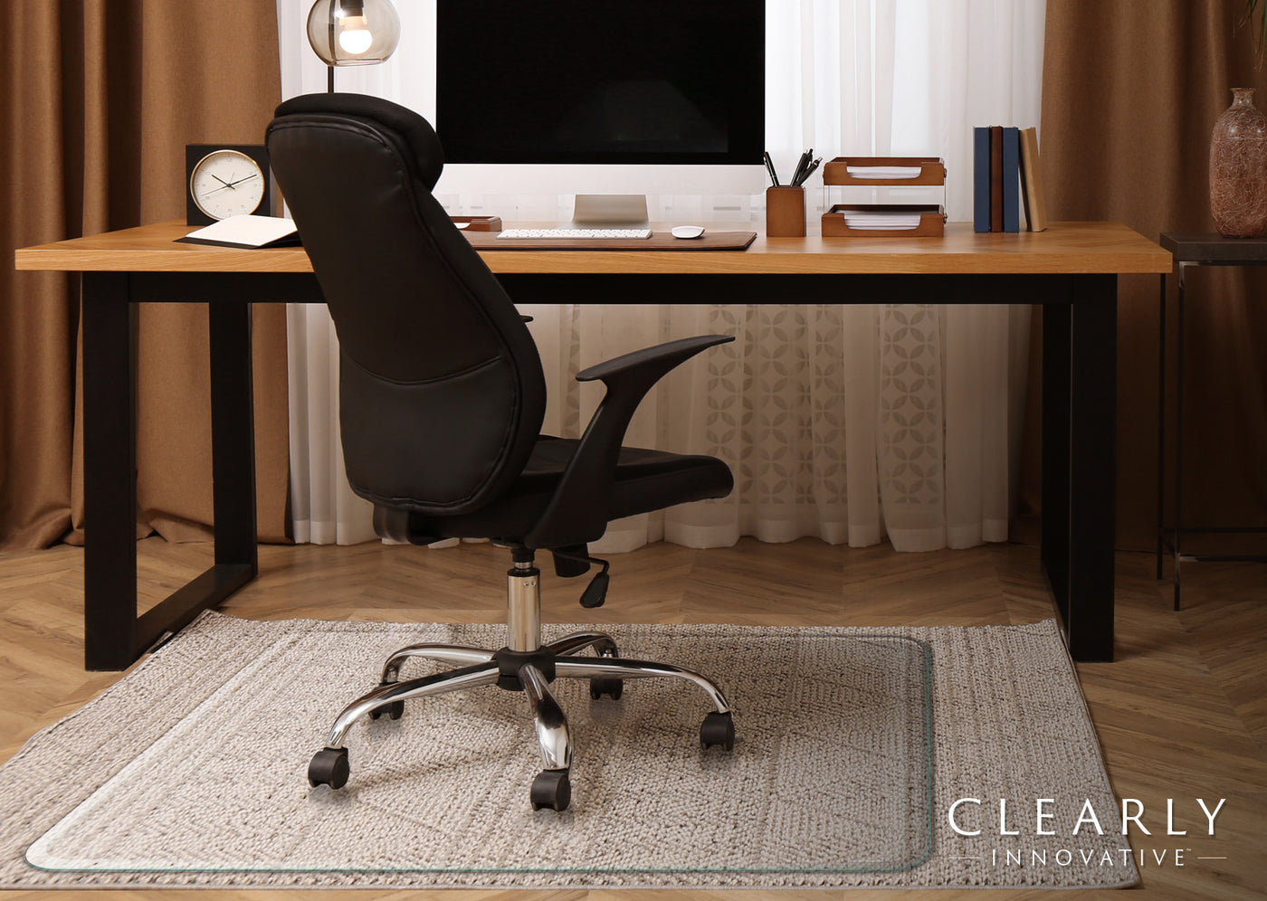 Quality Rectangle Glass Chair Mats | Clearly Innovative